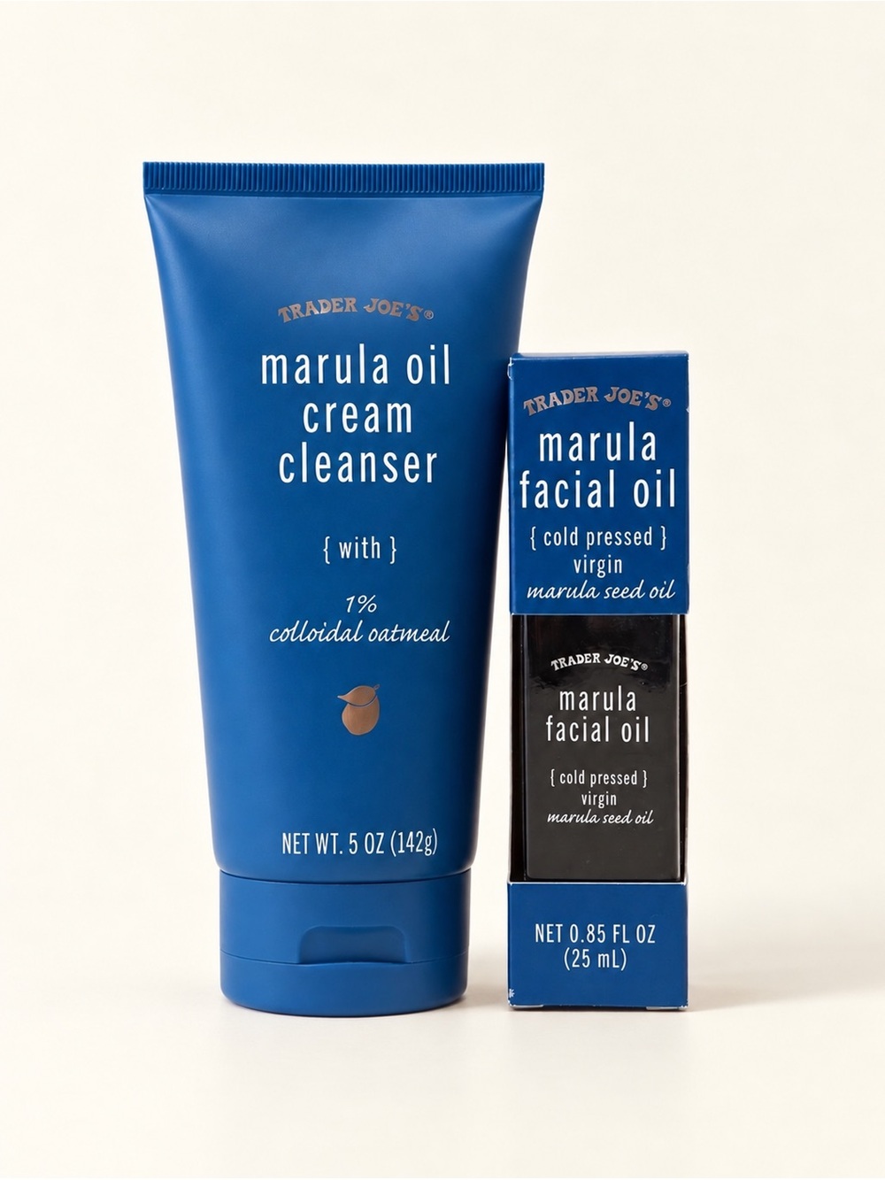 NEW • Trader Joe’s • Marula Skincare Set • Cream Cleanser + Facial Oil